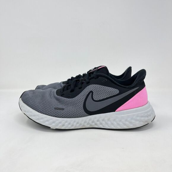 Nike Revolution 5 Black Pink Athletic Comfort Shoes BQ6715-004 Women's Size 8.5 - Picture 2 of 10